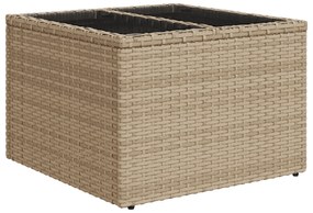 vidaXL Set Καναπέ 8 Τεμαχίων με Μαξιλάρια Μπεζ Πολυ Ρατάν