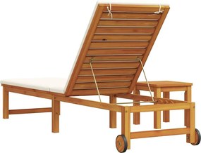 vidaXL Ξαπλώστρα 2 pcs Καφέ Στερεό Ξύλο Ακακίας