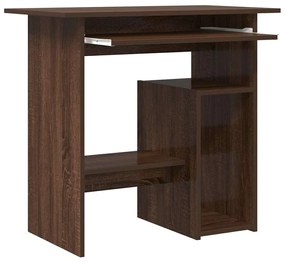 vidaXL Γραφείο Καφέ Δρυς 80x45x74 εκ. από Επεξεργασμένο Ξύλο