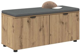 vidaXL Παγκάκι Χαλωρίου με μαξιλάρι Τεχνίτικη Δρυς 100 x 38 x 46 εκ