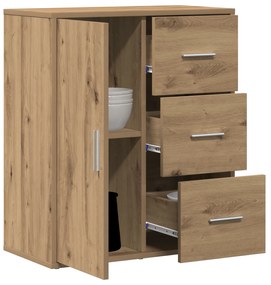 vidaXL Πλαϊνό γραφείο artisan δρυς 60 x 31 x 70 εκ Επεξεργασμένο ξύλο