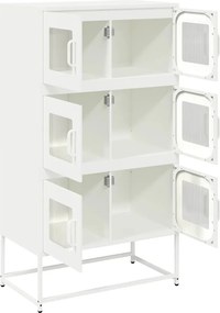 vidaXL Highboard Λευκό 68x39x123 cm Ατσάλι