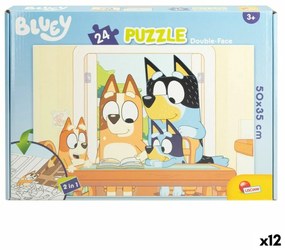 Παιδικό παζλ Bluey Διπλή όψη 24 Τεμάχια 50 x 35 cm (12 Μονάδες)