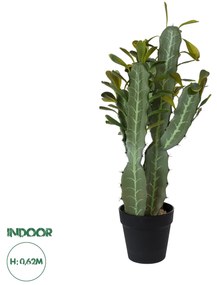20102 GloboStar® Artificial Garden CEREUS JAMACARU CACTUS 20102 Τεχνητό Διακοσμητικό Φυτό Κάκτος Κηρίος Υ62cm