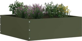 vidaXL Περίγραμμα γκαζόν 6 τμχ. 40 x 40 x 13 cm Ατσάλι Λαδί