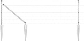 vidaXL Τεντώτο με στήριγμα Ασημί 0,6 x 50 μ. Ατσάλι