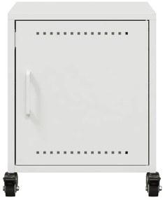 vidaXL Κομοδίνα 2 τεμ. Λευκό 36x39x43,5 εκ. από Χάλυβα