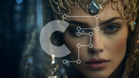 Intra Συλλεκτικό Ξύλινο Παζλ Plywood  4mm - Όμορφη γυναίκα με χρυσά αξεσουάρ και ξανθά μαλλιά Σε Ξύλινο Κουτί - Διαστάσεις Puzzle: 10x10 cm – 25 κομμάτια