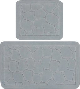 Bathmat Set (2 Pieces) Lino - Blue Multicolor