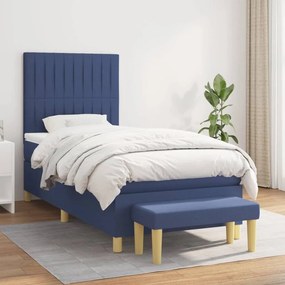 ΚΡΕΒΑΤΙ BOXSPRING ΜΕ ΣΤΡΩΜΑ ΜΠΛΕ 80X200 ΕΚ. ΥΦΑΣΜΑΤΙΝΟ 3137275