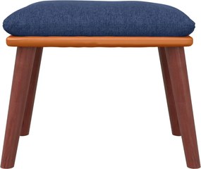 vidaXL Υποπόδιο Μπλε 45x29,5x35 εκ. Ύφασμα &amp; Συνθετικό Δέρμα