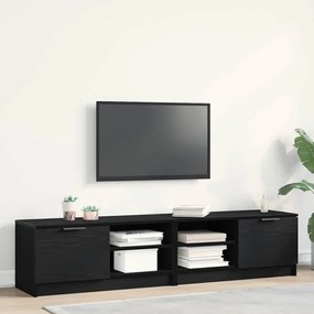 vidaXL Έπιπλο τηλεόρασης 2 τμχ Μαύρη Βελανιδιά 80x35x36,5 εκ Επεξεργασμένο ξύλο
