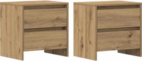 vidaXL Κομοδίνο 2 τμχ. Artisan Oak 45 x 34 x 44,5 εκ