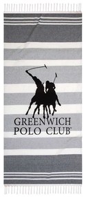 Πετσέτα Θαλάσσης - Παρεό 3841 Grey Greenwich Polo Club Θαλάσσης 80x170cm 100% Βαμβάκι