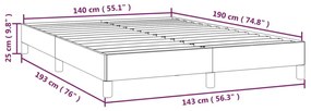 Σκελετός Κρεβατιού Χωρίς Στρώμα Μαύρο 140x190 εκ. Υφασμάτινο - Μαύρο