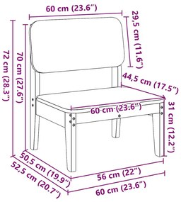 Καρέκλες κήπου 2 τεμάχια Κερί καφέ 60x52,5x72 cm - Καφέ