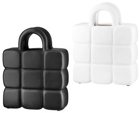 Βάζο Κεραμικό Μαύρο Λευκό 2 Ποικιλία 15X5X19Cm 15X5X19Cm-05161515