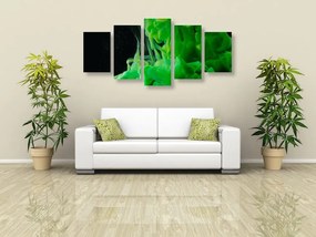 Εικόνα 5 τμημάτων πράσινα ρέοντα χρώματα