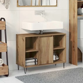 vidaXL Ντουλάπι Μπάνιου Artisan Oak 80 x 33 x 60 εκ Επεξεργασμένο ξύλο