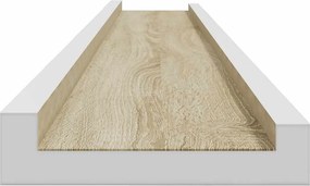 vidaXL Ράφια Τοίχου 2 τεμ. Λευκό και Sonoma Δρυς 100 x 9 x 3 εκ.