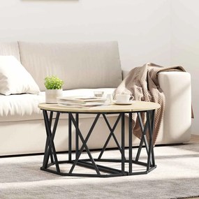 vidaXL Τραπέζι καφές από Σονομα Οξιά 80x80x42 εκ. Φτιαγμένο από ξύλο