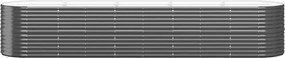 vidaXL Ζαρντινιέρα Ανθρακί 368x80x68 εκ Γαλβανισμένος χάλυβας