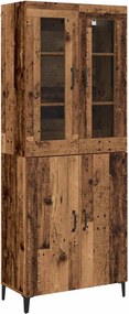 vidaXL Highboard 2 pcs Παλαιό ξύλο Επεξεργασμένο ξύλο