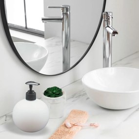 Επιτραπέζιο Πλαστικό Dispenser 600ml σε 3 Χρώματα και Σφαιρικό Σχέδιο - Άσπρο