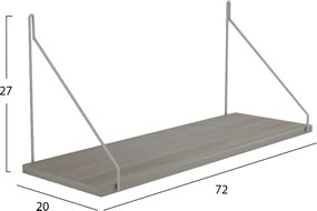 ΡΑΦΙ ΤΟΙΧΟΥ AGILAN ΜΕΛΑΜΙΝΗΣ HM9183.14 SONΟMA-ΛΕΥΚΟ 72x20x27Yεκ.