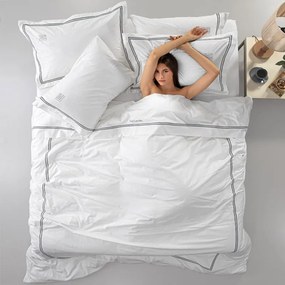 Σεντόνια King Size (Σετ) Guy Laroche Nice White - Anthracite