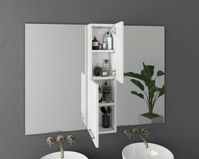 Drop Luxus 120x41 White Gloss Top MDF - Πάγκος με Νιπτήρα &amp; Καθρέπτη