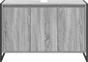 vidaXL Ντουλάπι Μπάνιου Γκρίζο Σονομα 90 x 30 x 60 cm