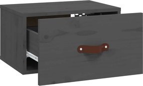 vidaXL Κομοδίνο Επιτοίχιο Γκρι 40 x 29,5 x 22 εκ.
