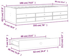 ΚΑΝΑΠΕΣ-ΚΡΕΒΑΤΙ ΜΕ ΣΥΡΤΑΡΙΑ ΜΑΥΡΟ 90X190 ΕΚ. ΕΠΕΞ. ΞΥΛΟ 3280882