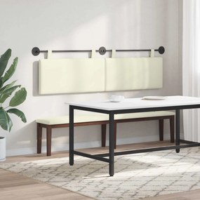 vidaXL Κρεμαστό Κεφαλάρι Κρεμ Υφασμάτινο Κορντουρά