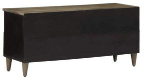vidaXL Έπιπλο Τηλεόρασης Μαύρο 100 x 33 x 46 εκ. από Μασίφ Ξύλο Μάνγκο