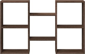 vidaXL Ραφιέρα Τοίχου Καφέ Δρυς 96x18x60 εκ. Επεξεργασμένο Ξύλο