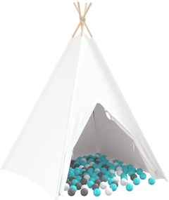 vidaXL Σκηνή Τιπί για Παιδιά με Τσάντα Ροζ &amp; Λευκές Μπαλίτσες