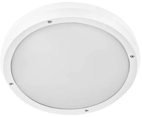 Adeleq Πλαφονιέρα PC Στρογγυλή Φ300mm 2 Ντουί Ε27 Ip65 Λευκή 21-8010