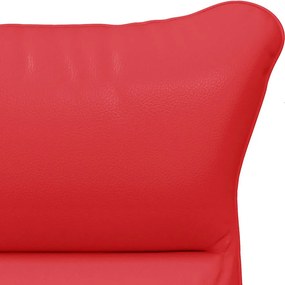 vidaXL Πολυθρόνα Κόκκινο 69 x 74 x 93 εκ. Δερματίνη