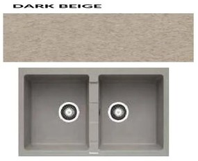Pyramis Pyragranite Essential Sparta PLUS 2B DARK BEIGE Ένθετος Νεροχύτης 78x50cm 070200801