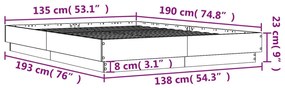 ΠΛΑΙΣΙΟ ΚΡΕΒΑΤΙΟΥ ΓΚΡΙ SONOMA 135X190 ΕΚ. ΕΠΕΞΕΡΓΑΣΜΕΝΟ ΞΥΛΟ 3209882