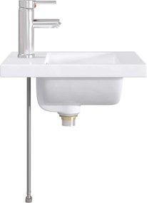 vidaXL Λεκάνη μπάνιου Χρωμέ 42 x 40 x 16,5 εκ Μέταλλο