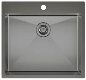 Helika Terra 100N Ένθετος Ανοξείδωτος Νεροχύτης 55x50.5mm PVD Graphite