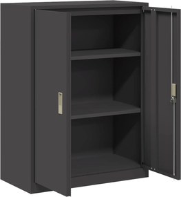 vidaXL Ντουλάπι αποθήκευσης Μαύρο 80 x 40 x 105 εκ Ατσάλι