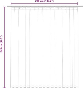 vidaXL Κουρτίνα Συσκότισης με Γάντζους Μπεζ 290 x 245 εκ.