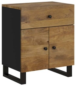 vidaXL Κομοδίνο 50x33x60 εκ. Μασίφ Ξύλο Μάνγκο &amp; Επεξεργασμένο Ξύλο