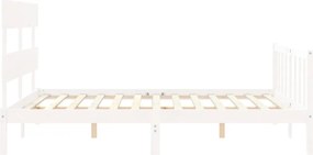 vidaXL Σκελετός Κρεβ. Χωρίς Στρώμα Λευκό 160x200 εκ Μασίφ Πεύκο