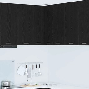 vidaXL Κρεμαστό ντουλάπι Μαύρος Δρυς και Λευκό 57 x 57 x 80 εκ.