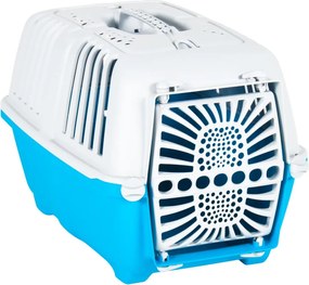 vidaXL Κλουβί Μεταφ. Κατοικίδιων Λευκό/Μπλε 55x36x36εκ Πολυπρ/λένιο